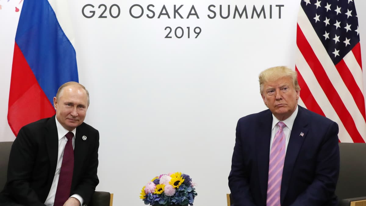 Venäjän presidentti Vladimir Putin ja Yhdysvaltojen presidentti Donald Trump tapasivat G20-kokouksen ohella 28. kesäkuuta. 