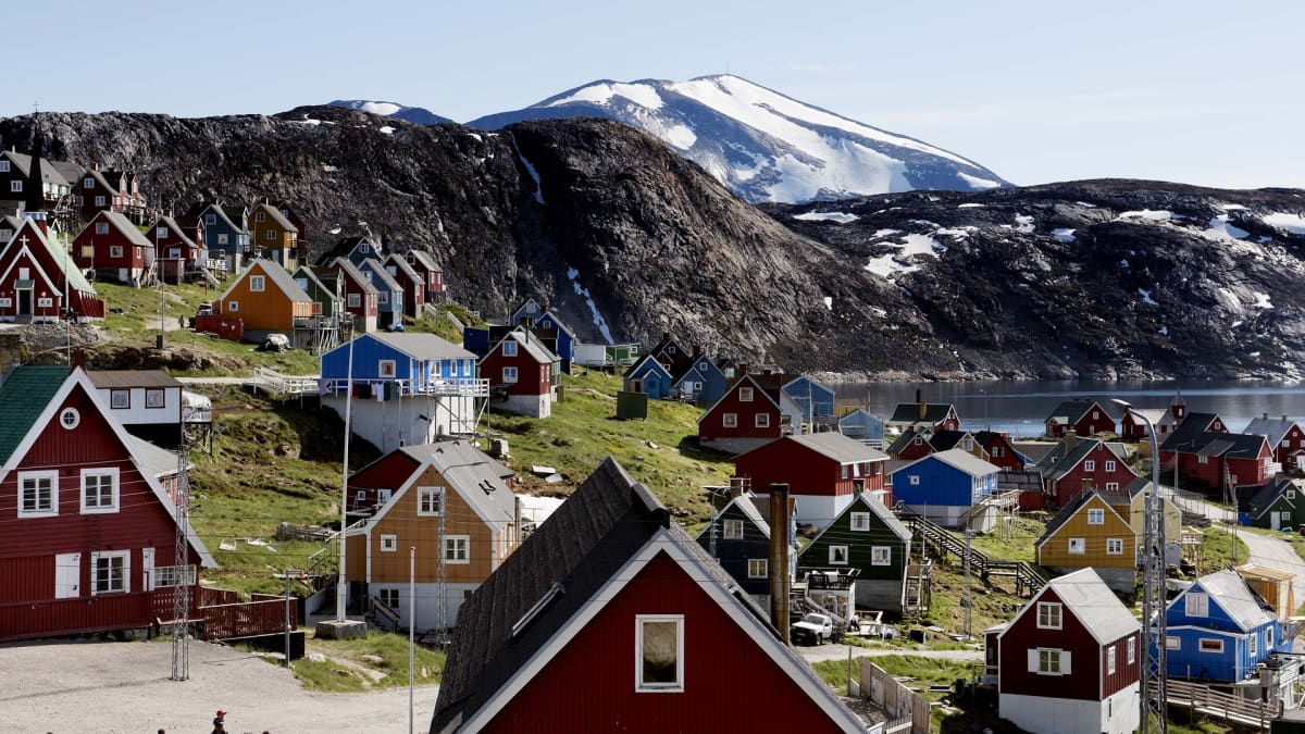 Grönlantilaisia taloja.