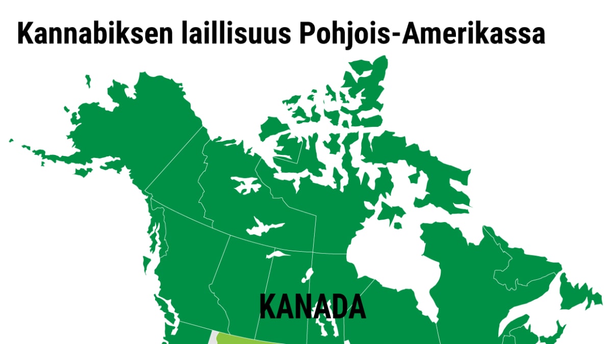 Pohjois-Amerikan karttagrafiikka.