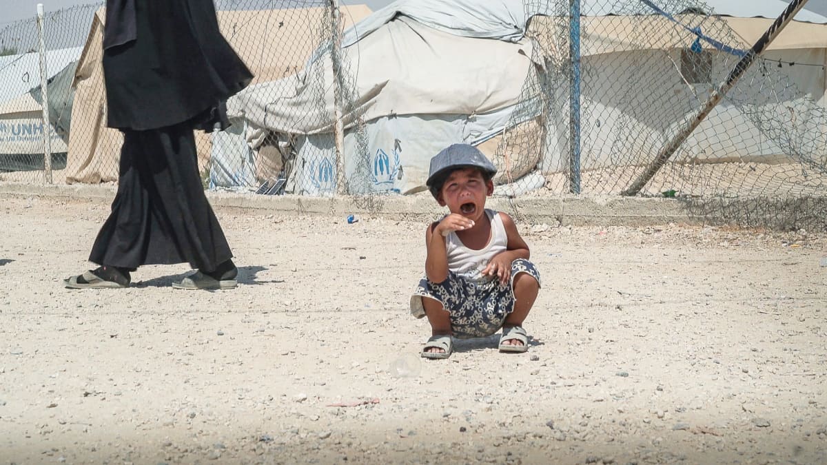 Lapsi al-Holin leirissä Syyriassa