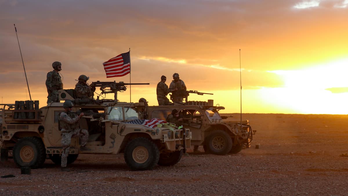 USA:n joukkoja Al-Tanfissa, Etelä-Syyriassa.