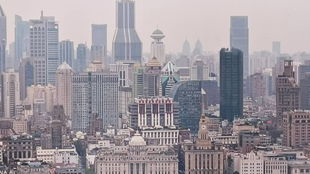 Näkymä Shanghain kaupunkiin.