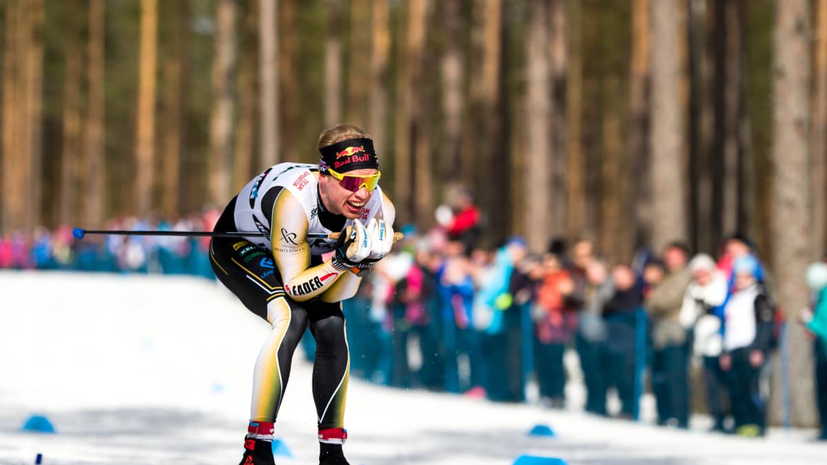 Iivo Niskanen vauhdissa SM-hiihdoissa 2019.