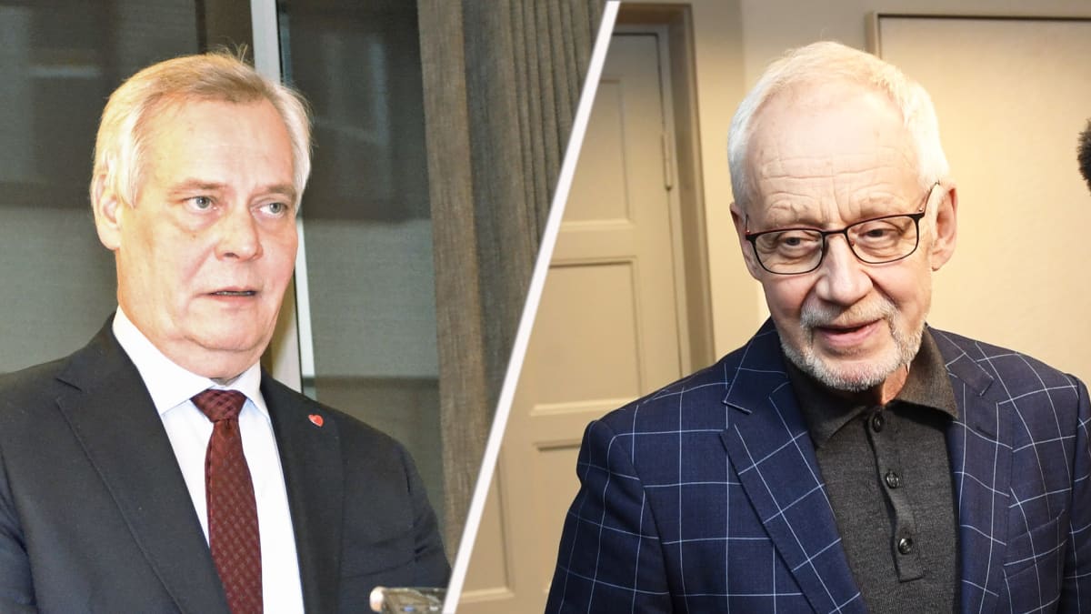 Pääministeri Antti Rinne ja Postin hallituksen puheenjohtaja Markku Pohjola.