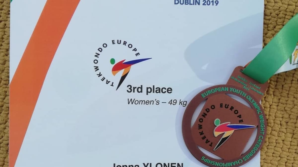 Jenna Ylösen nuorten EM-pronssimitali