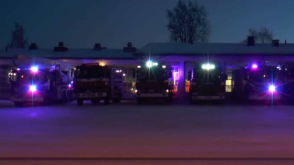 Firetruck light show.