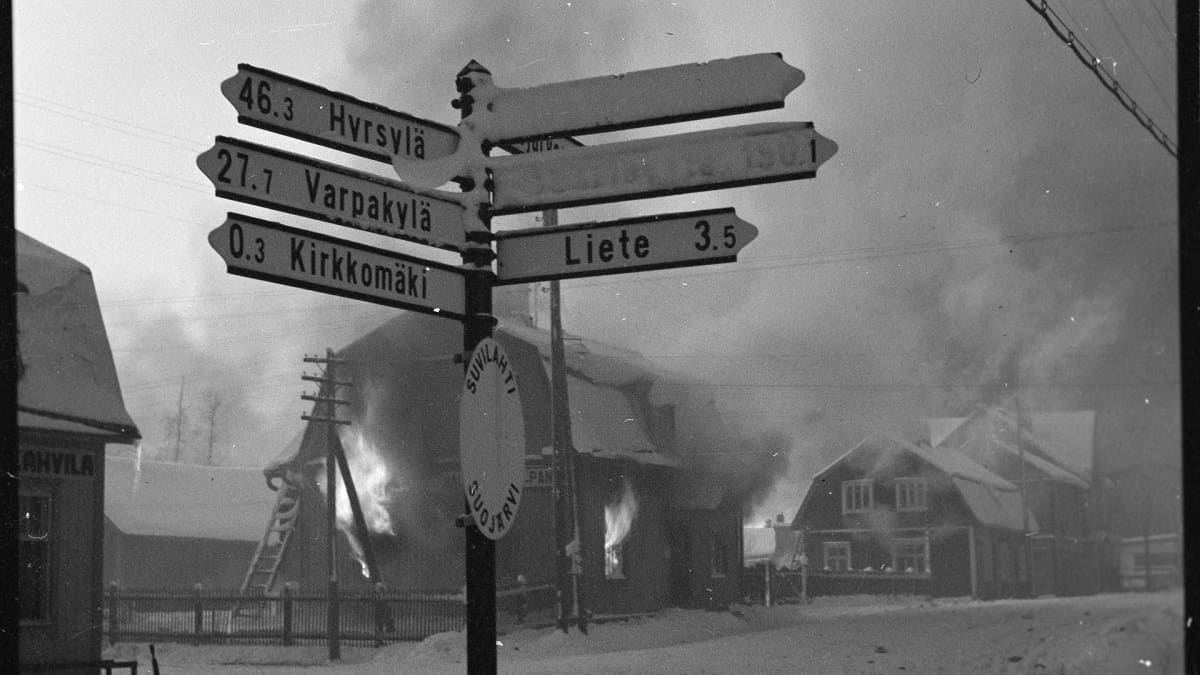 Suvilahden taajama palaa 2.12.1939