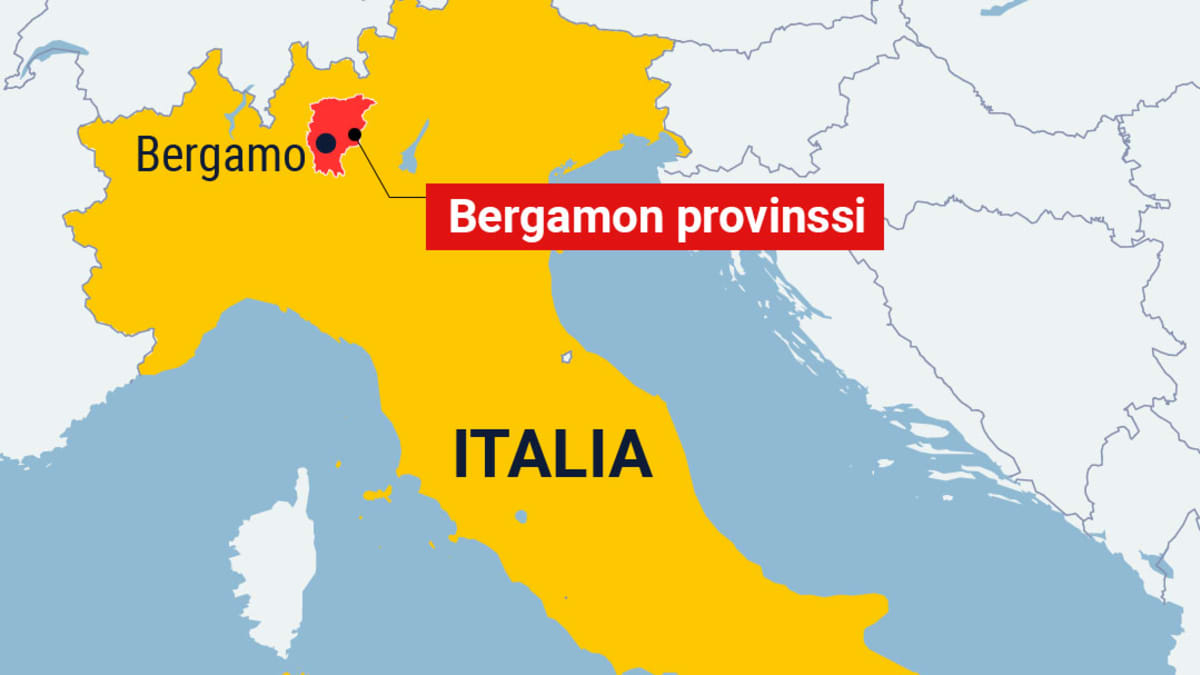 Bergamon sijainti Italiassa -kartta