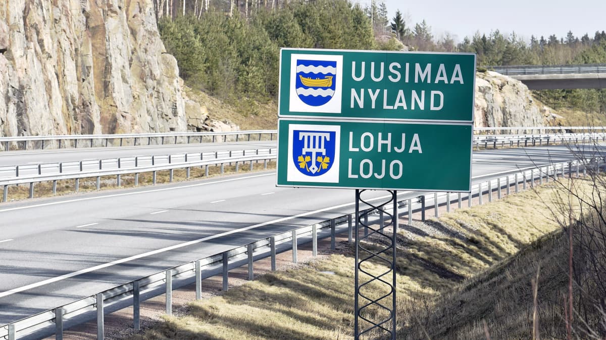 Uudenmaan ja Varsinais-Suomen raja.