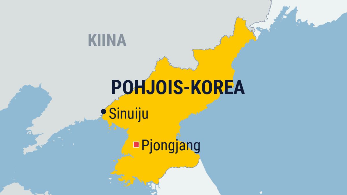 Pohjois-Korean kartta