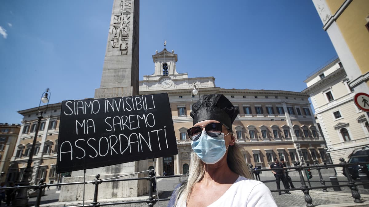 Koronaprotesti Italiassa 