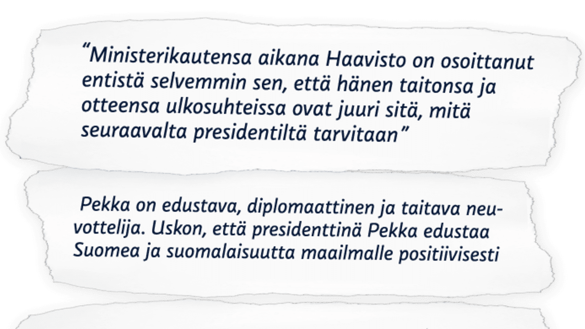 Vihreiden kehuja Pekka Haaviston presidenttikampanjan tueksi.