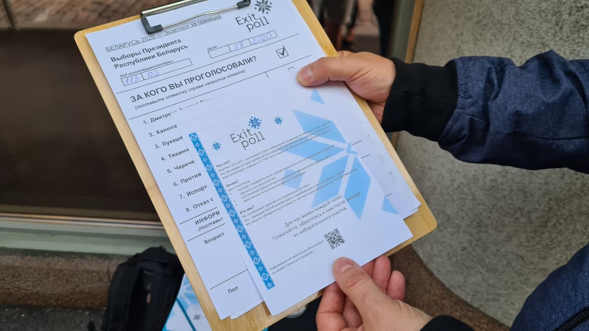 valko-venäjä vaalit, vapaaehtoiset, exit-poll