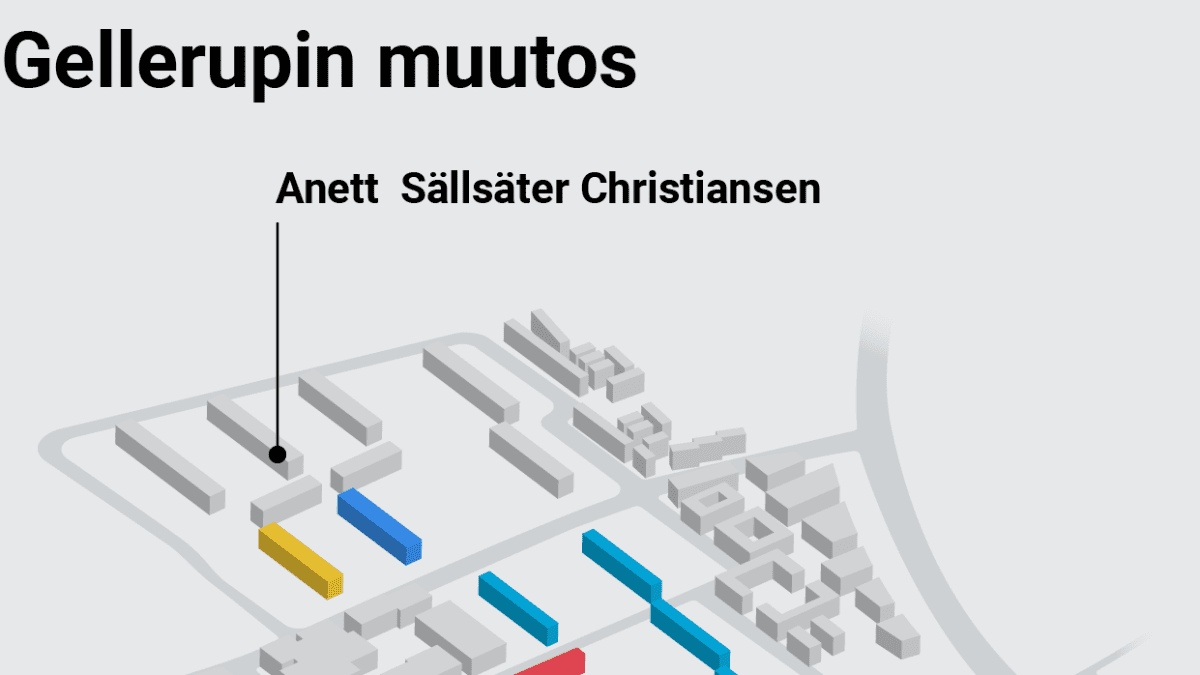 Infokartta Gellerupparkenin ja Toveshöjn kaupunginosista Århusissa.