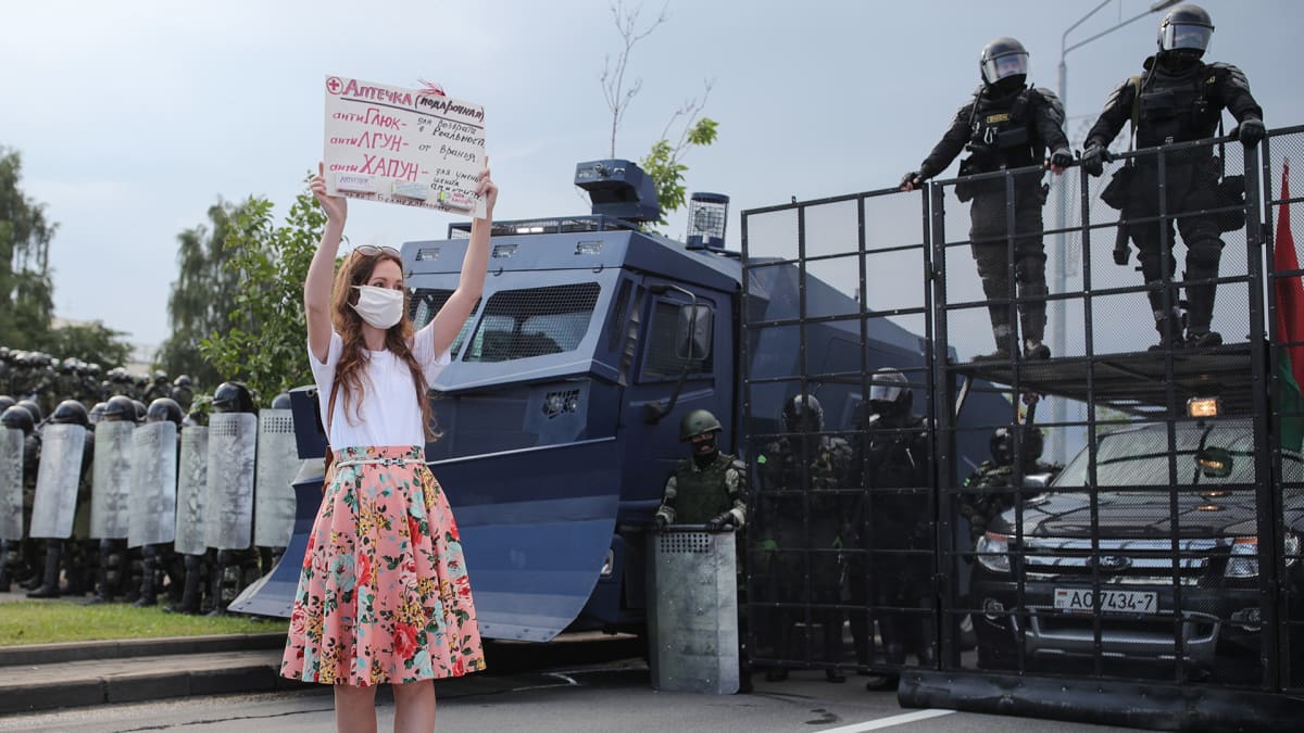 Mielenosoitus Minskissä