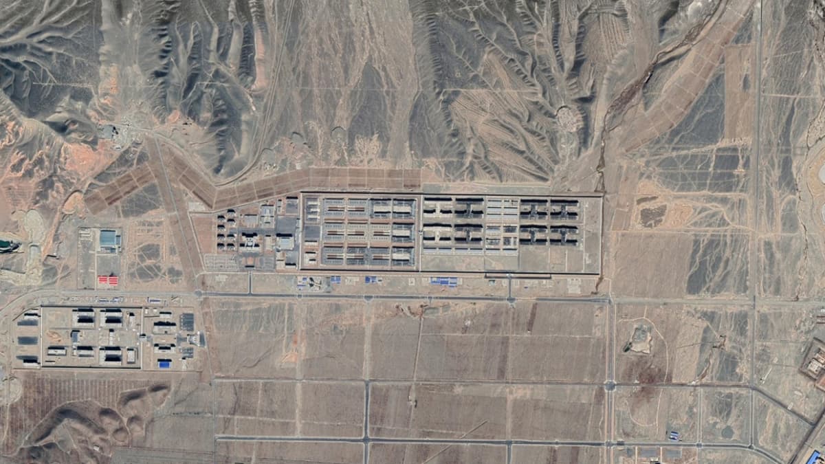 Sateliittikuva vankila-alueesta Kiinassa.