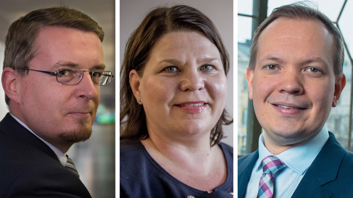 Itä-Suomen yliopiston professori Tomi Voutilainen, asianajaja Eija Warma-Lehtinen ja asianajaja Jukka Lång