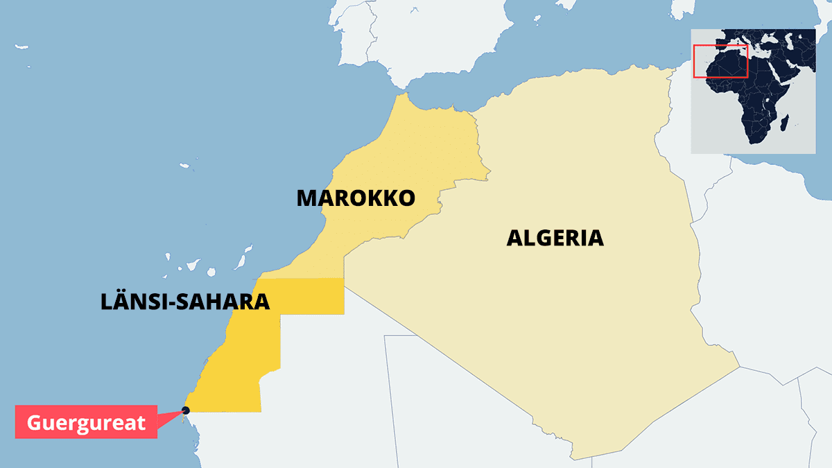 Länsi-Sahara kartalla