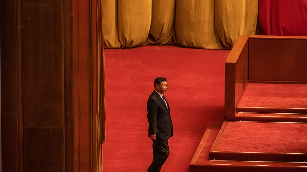 Xi Jinping Kiinan kansankongressissa.