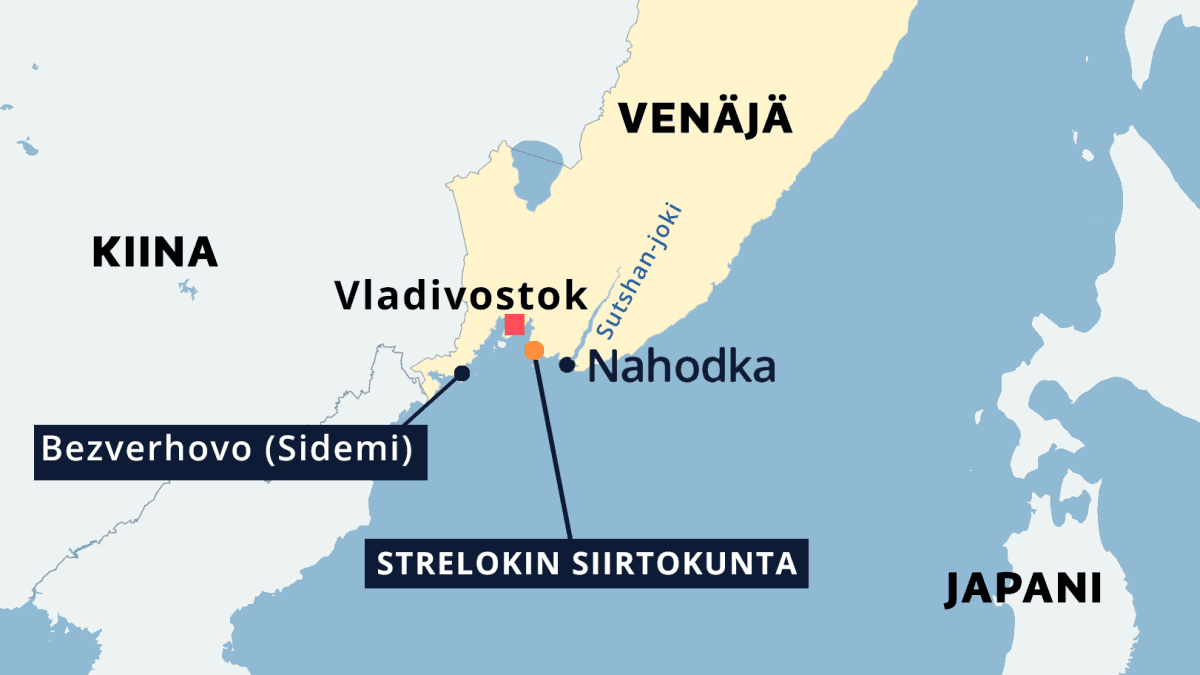 Amurinmaan ihanneyhteisön sijainti kartalla, Vladivostok Venäjä.
