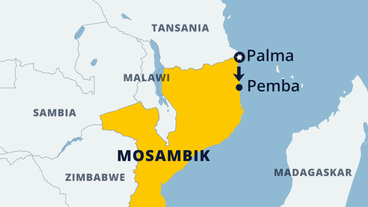 Karttagrafiikka Mosambikista