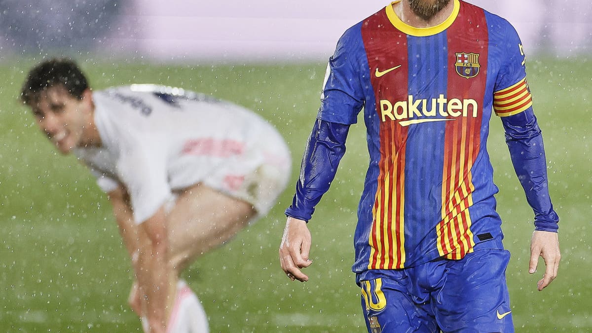 Lionel Messi räntäsateessa.