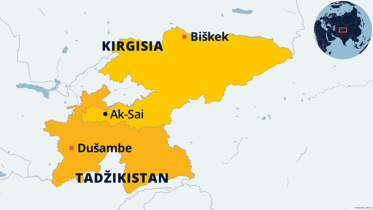 Kirgisian kartta.