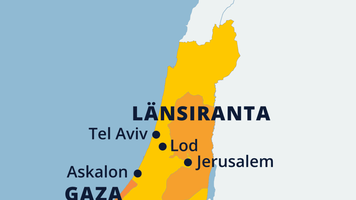 Kartalla Israel, Gaza ja Länsiranta