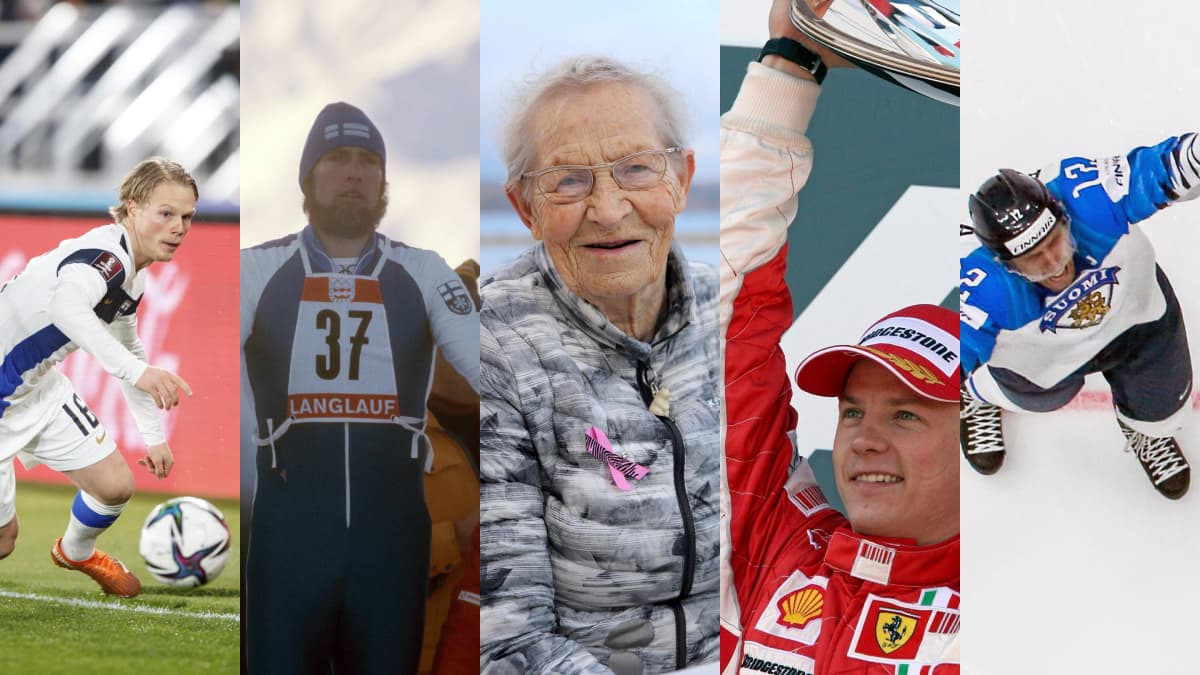Kuvakollaasissa Urho Rantanen, Juha Mieto, Siiri Rantanen, Kimi Räikkönen ja Marko Anttila.