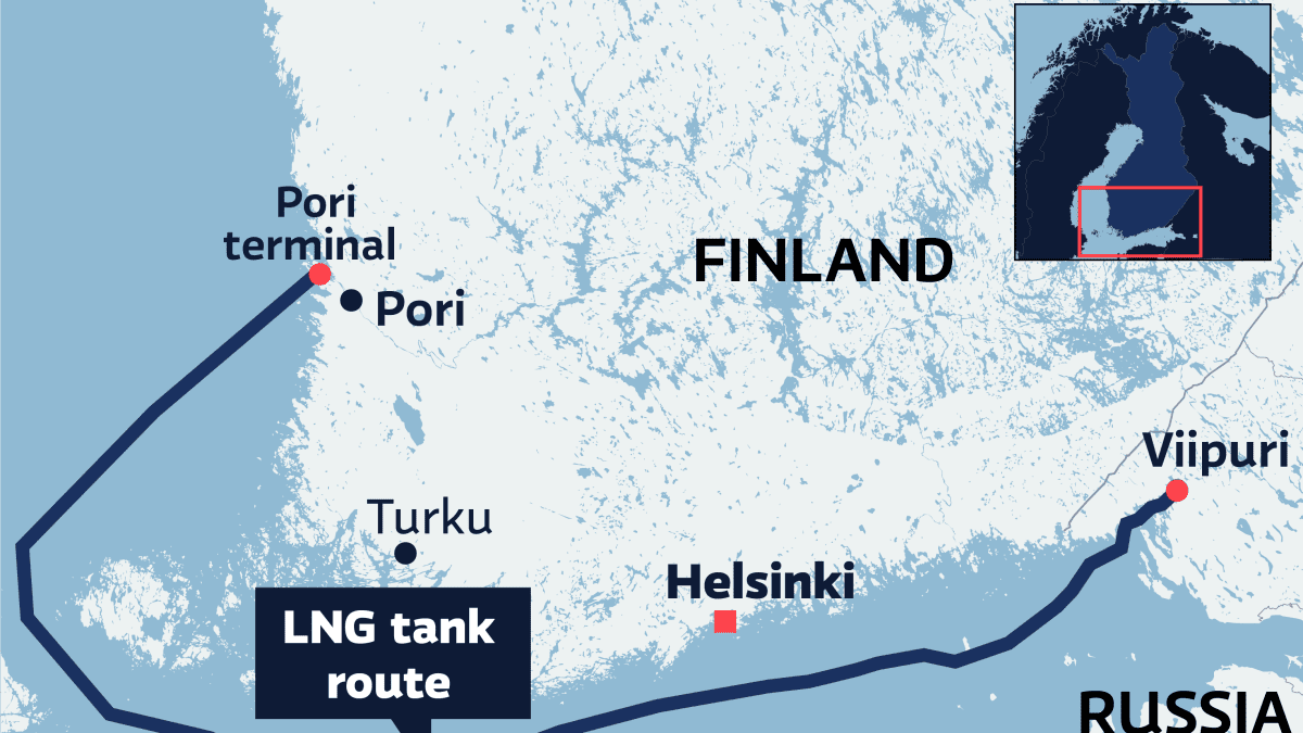 LNG tank route mapped to Gulf of Finland