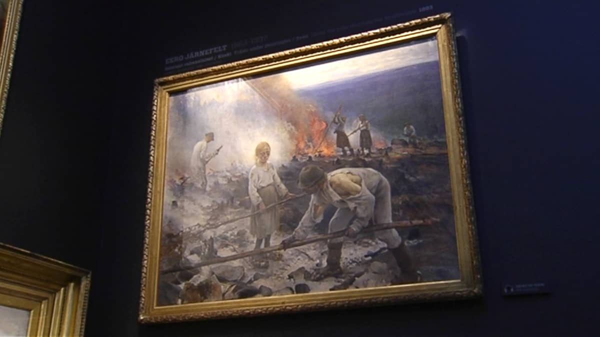  Eero Järnefeltin maalaus Raatajat rahanalaiset