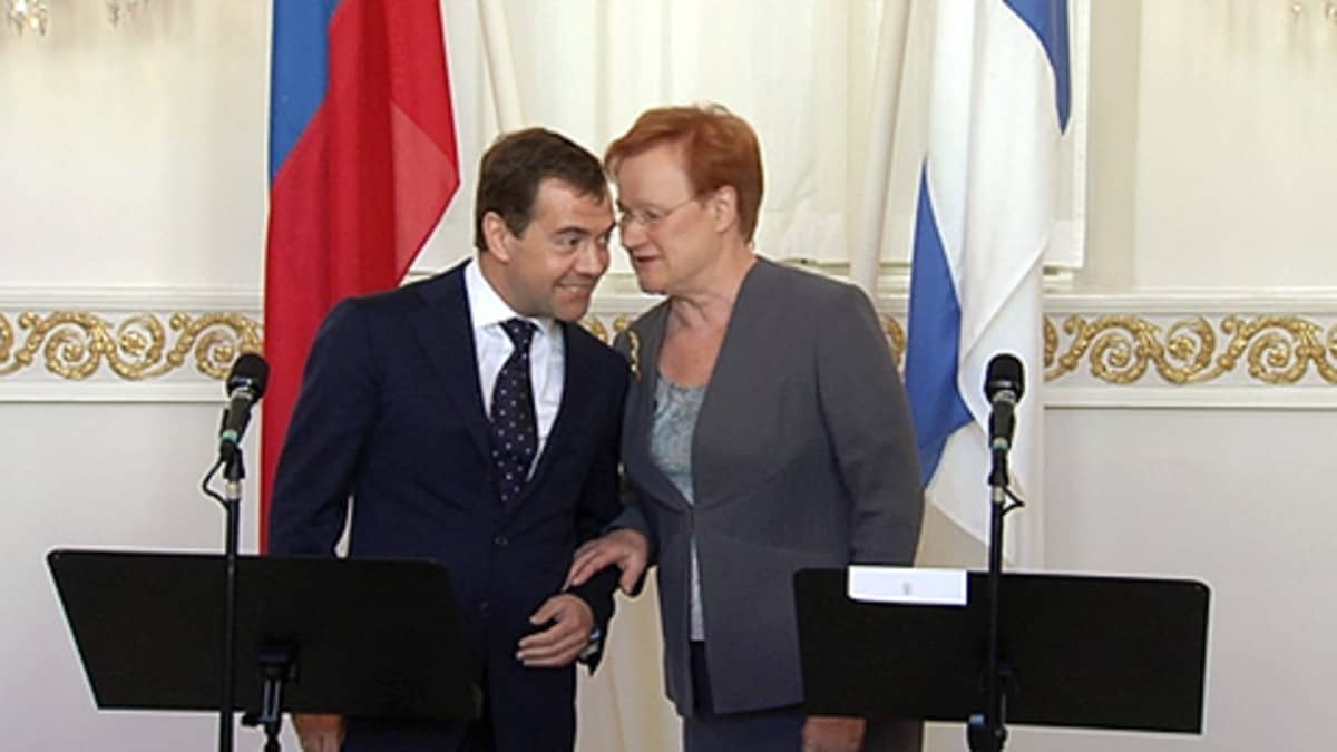 Presidentti Halonen ja presidentti Medvedev