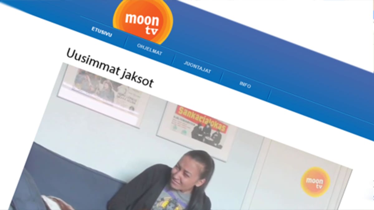 Kuvakaappaus Moon tv:n netisivulta.
