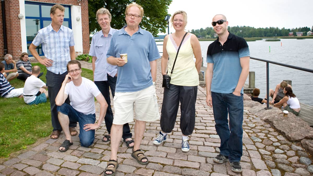 Kotka Jazz Campin opettajat Christian Spering, Teemu Viinikainen, Thomas Clausen, Eero Koivistoinen, Katrine Madsen ja Jussi Lehtonen.