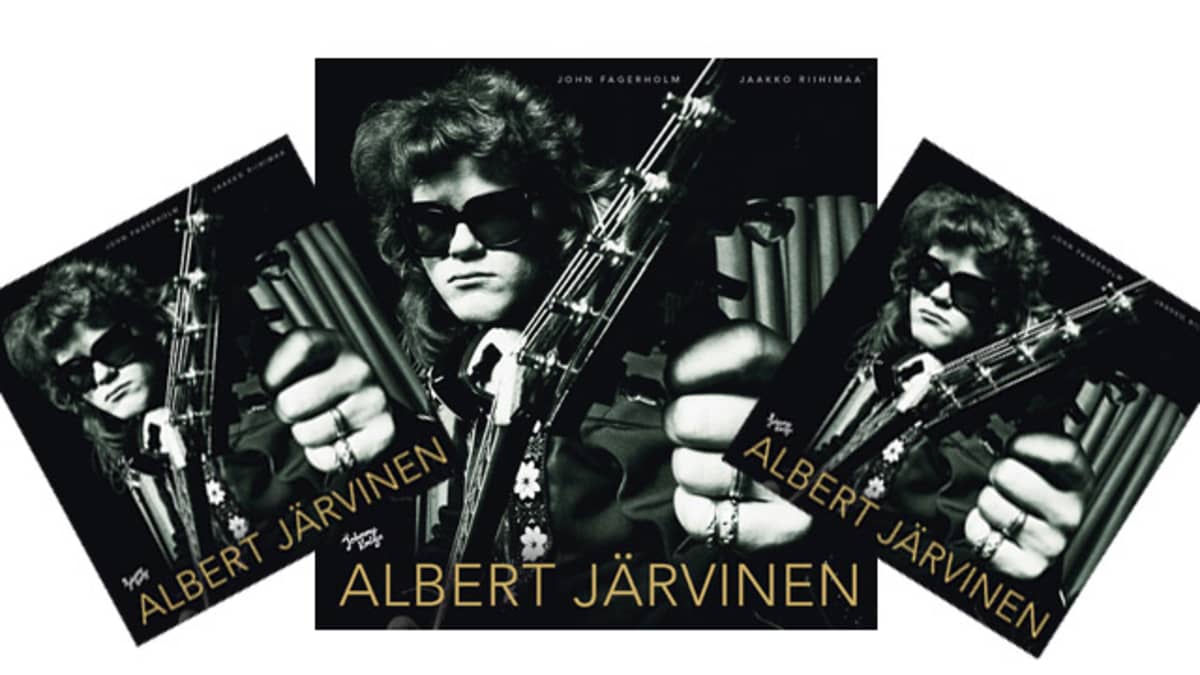 Albert Järvisestä kertovan kirjan kansikuva kolmena kappaleena