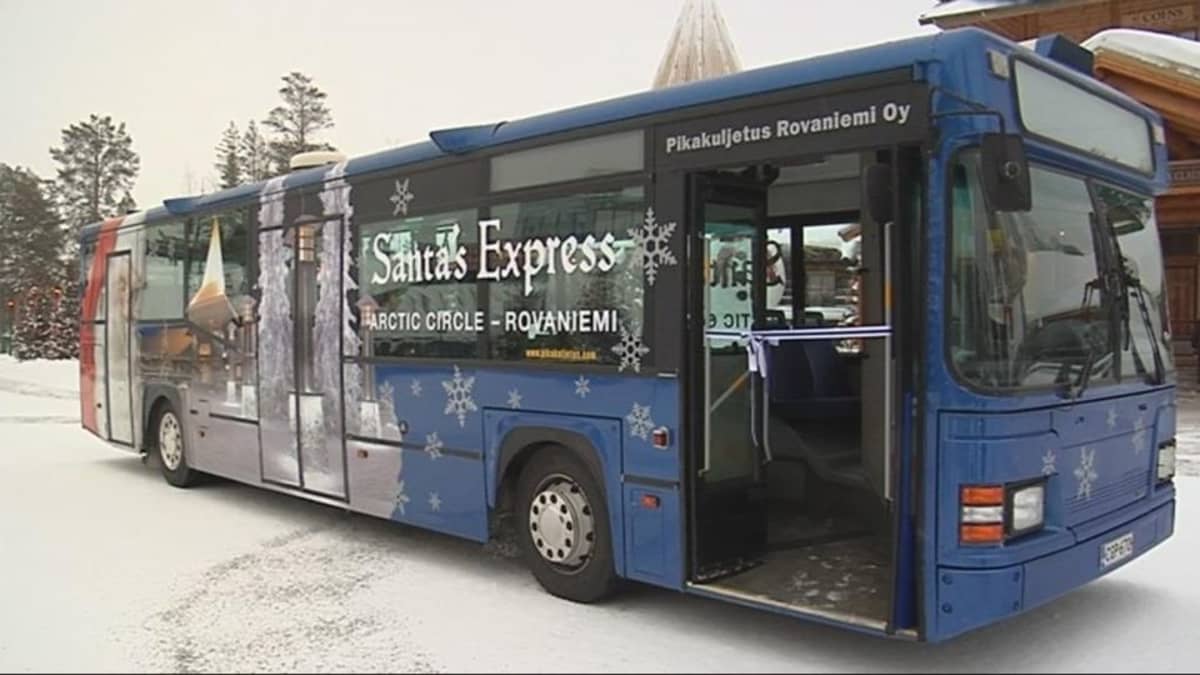 Santa's Express linja-auto Rovaniemen Napapiirillä