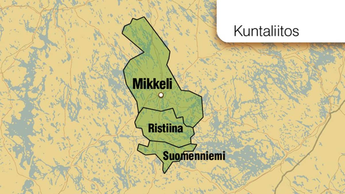 Grafiikka Mikkelin, Ristiinan ja Suomenniemen kuntaliitoksesta.