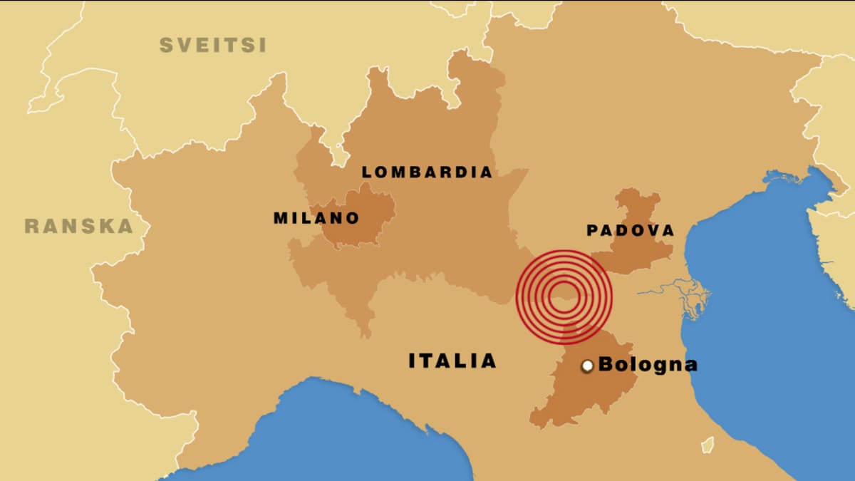 Maanjäristys tappoi viisi ja runteli rakennuksia Italiassa | Yle Uutiset