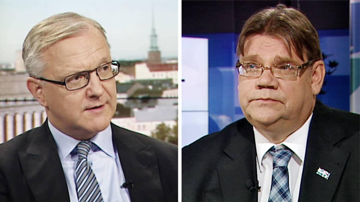 Olli Rehn ja Timo Soini.