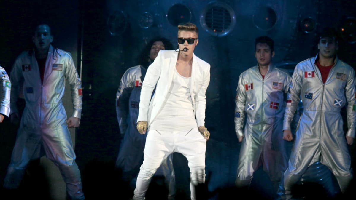 Justin Bieber Oslossa 16. huhtikuuta.