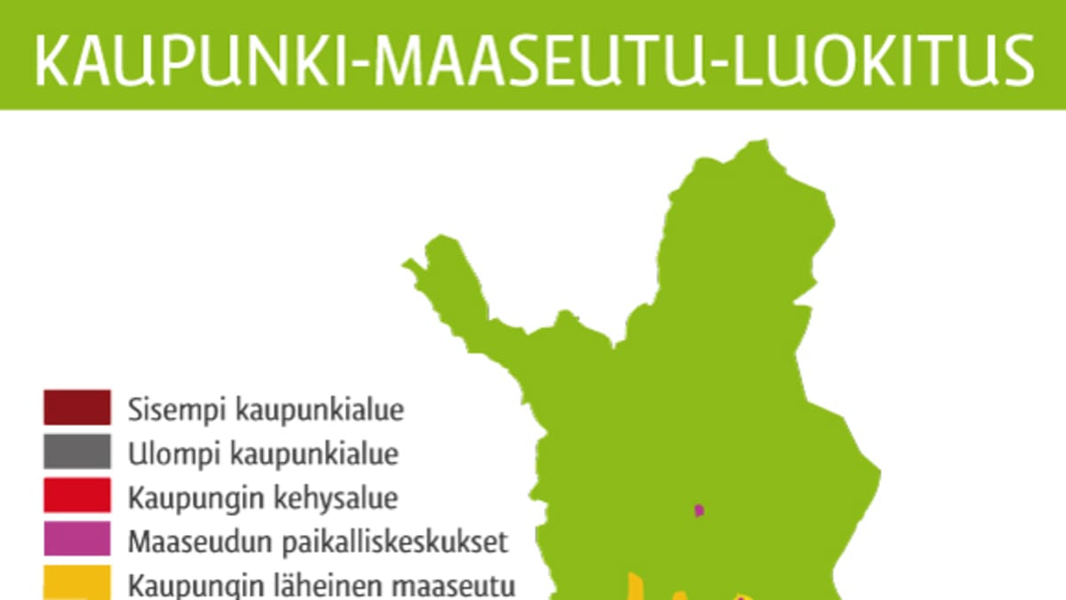 70 prosenttia suomalaisista on pakkautunut viidelle prosentille Suomen pinta-alasta  | Yle Uutiset
