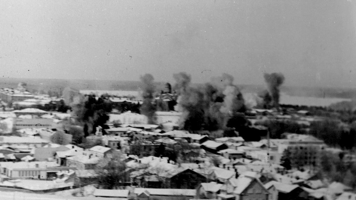 Lappeenrannan ilmapommitus vuonna 1940.
