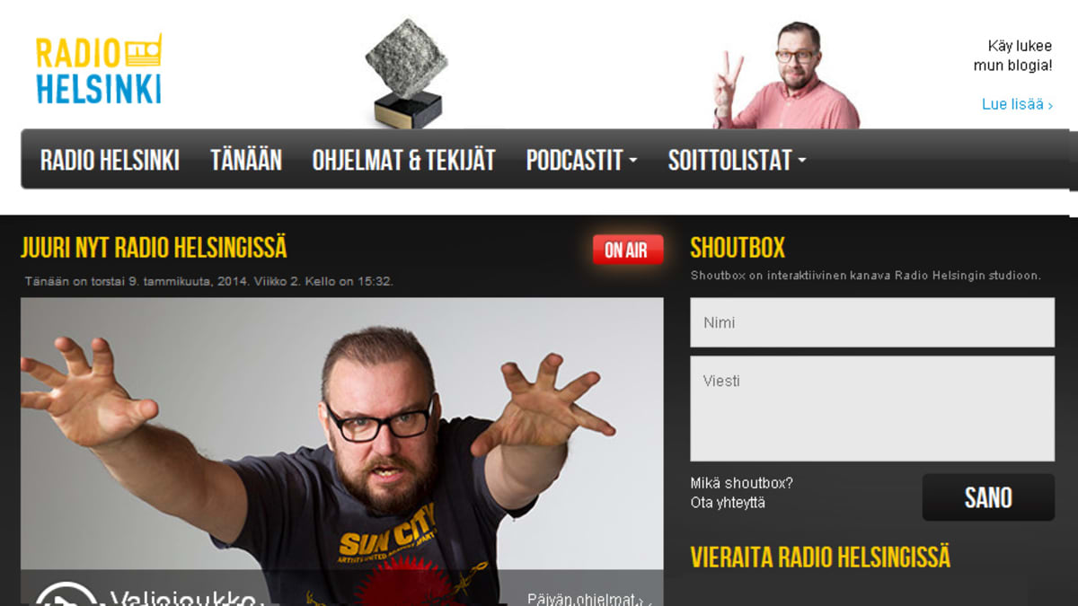 Radio Helsingin nettisivu