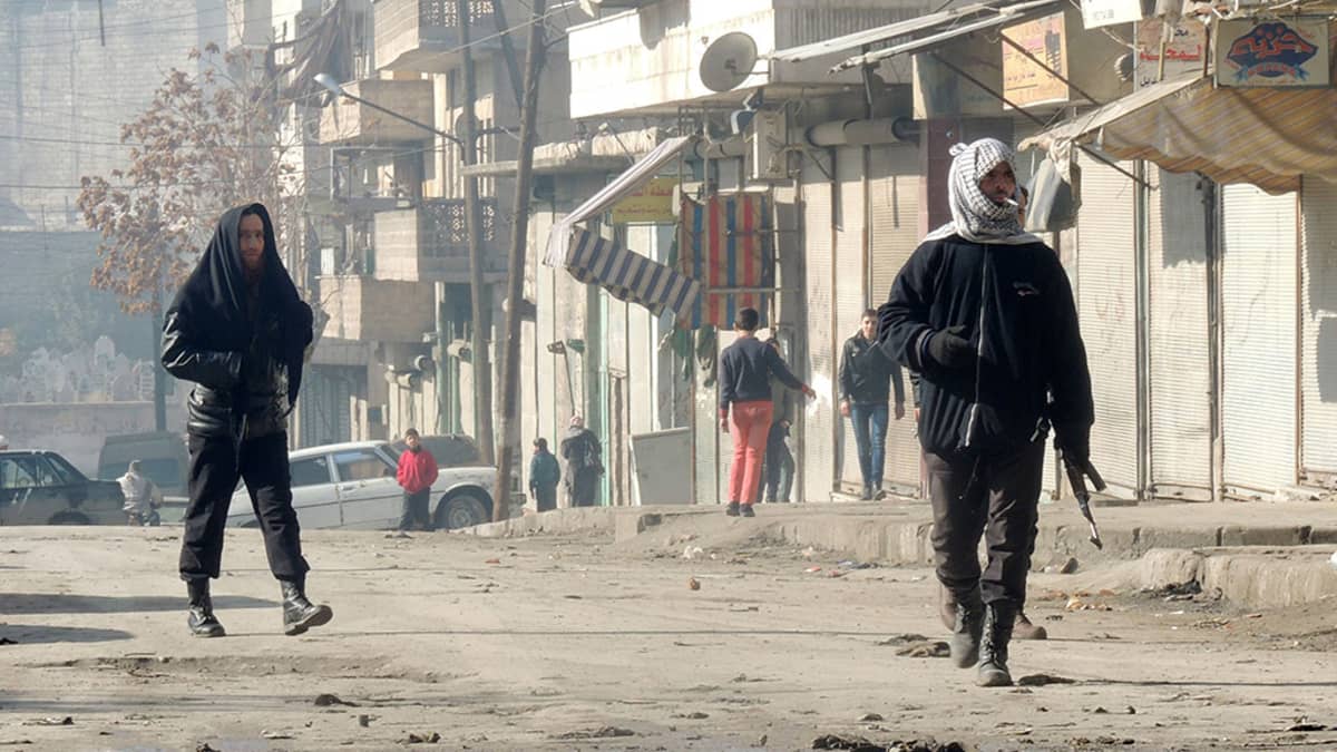 Kapinallistaistelijoita Aleppon kaupungissa 7. tammikuuta