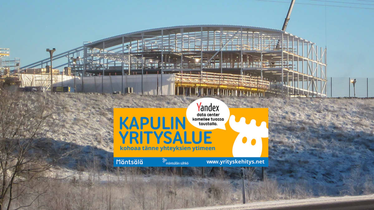 Yandexin palvelinkeskus rakentuu Mäntsälään.