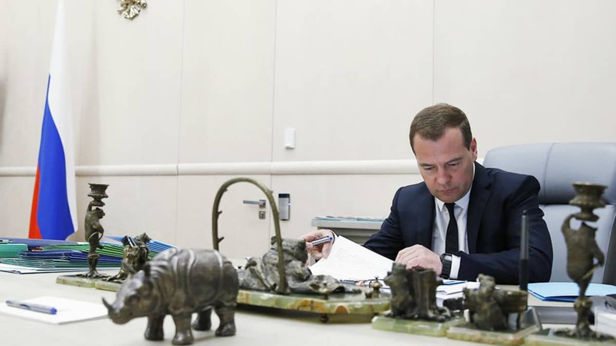 Venäjän pääministeri Dimitri Medvedev 21. toukokuuta.