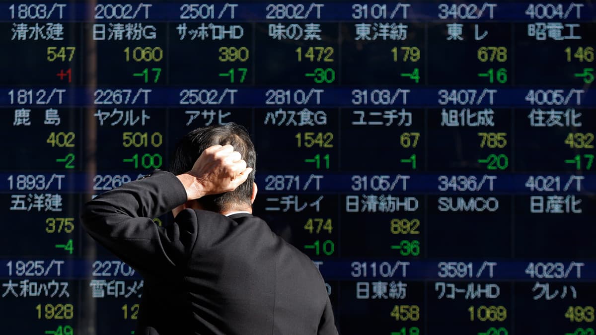 Tokion pörssikurssit laskussa tammikuussa 2014.
