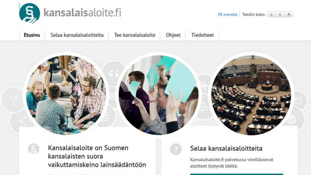 kansalaisaloite, vaikuttaminen, demokratia, kuvakaappaus (kansalaisaloite.fi), vaikuttamiskeino, kansalainen, vaikuta, 
