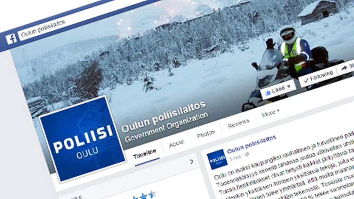 Oulun poliisilaitoksen Facebook-sivu