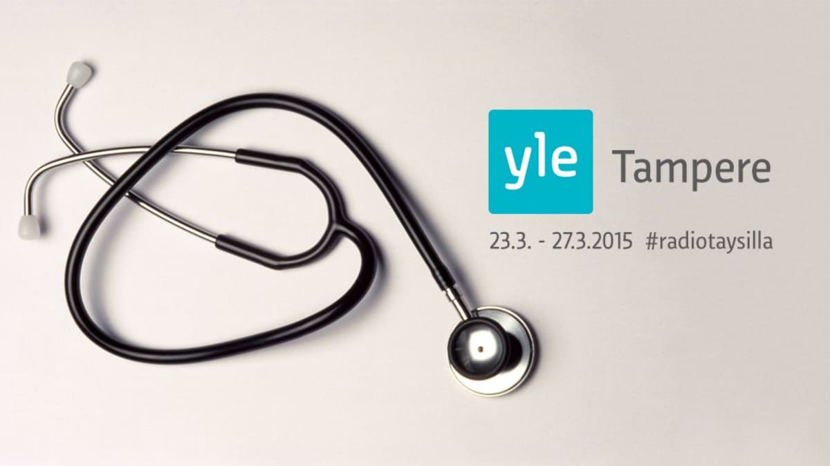 Yle Tampereen logo ja stetoskooppi